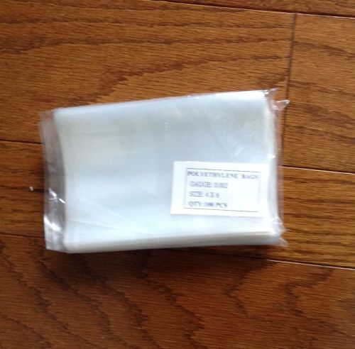 Polyethylene Bags 4&#034; x 6&#034; Lot of 2 packs of Qty 100 Gauge .002