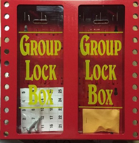 Emedco Wall Mount Group Lock Out Box Lockout With Two Sides 12 Holes EACH side