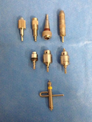 Lot of 8 Stryker Chucks, Reamers, and Adapters