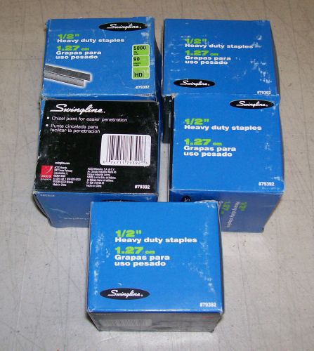2 Boxes of Swingline 1/2&#034; Heavy Duty Staples 5000 Qty / 90 Sheets #79392
