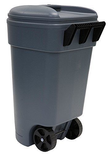 United Solutions TB0041 Fifty Gallon/189.3 Liter Commercial Grade Wheeled Gray