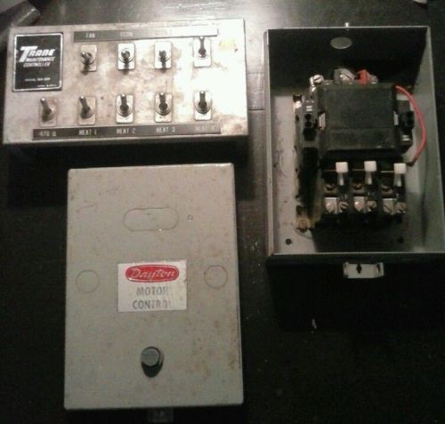 Lot of dayton  ac magnetic motor starter &amp; train maintenance controller boxs for sale