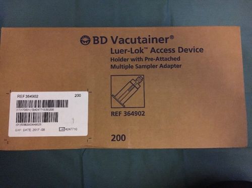 Bd Vacutainer Luer-Lock Access Device REF # 364902 Qty 200*