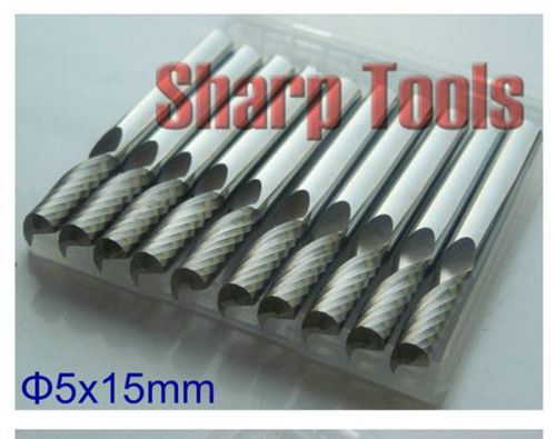 10pcs 5*15mm single custom carbide one flute cnc milling tools router bits for sale