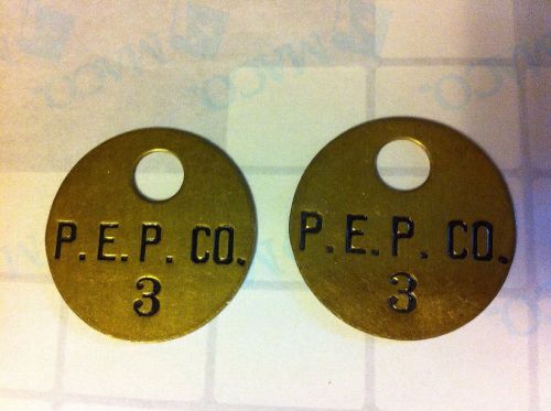 Brass Tags P.E.P. CO. 3