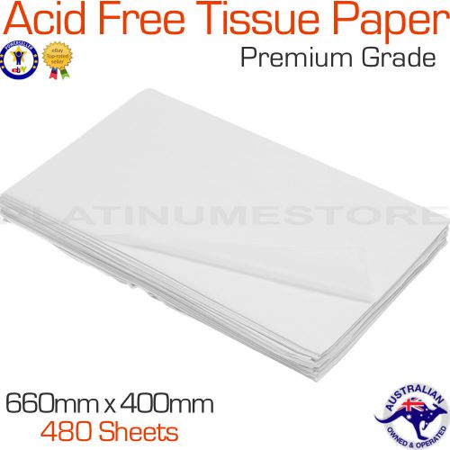 480 x Sheets Premium Acid Free Tissue Paper Ream 660mm x 400mm 18gsm Gift Wrap