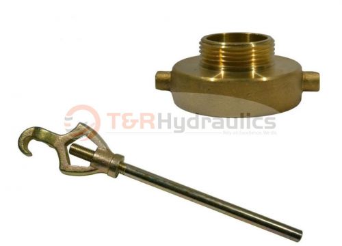 Fire hydrant adapter combo 2-1/2&#034; nst(f) x 1-1/2&#034; nst (m) w/hydrant wrench for sale