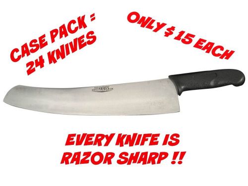 24 Pizza Knives 18” Blade Black Handle Heavy Duty Restaurant Knives Bulk Savings