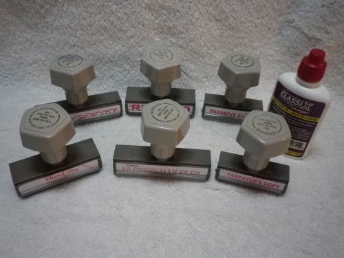 6 schwaab office message ink stamps urgent thank you payment due revised + ink for sale