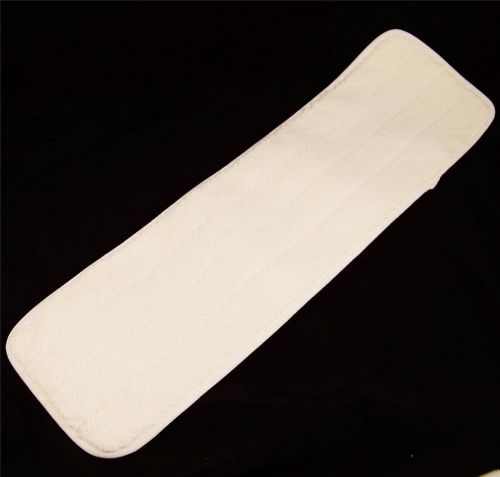12 rubbermaid commercial q412 dry room pad 18&#034; hygen microfiber white mop 1 case for sale