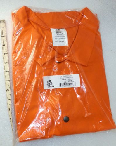 Welders shirt jacket mens  4xl orange  weld lite 30&#034; flame resis cotton 1040-4xl for sale