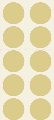 6000 1&#034; Round Clear Polyester PET or  Gold/Silver Seals Labels Glossy / Satin