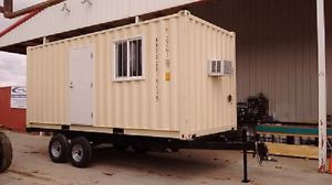 20&#039; portable office-modified container office with trailer serviced to austin,tx for sale