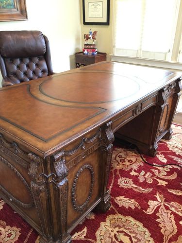 Hooker Furniture Seven Seas Partner Desk Leather Top