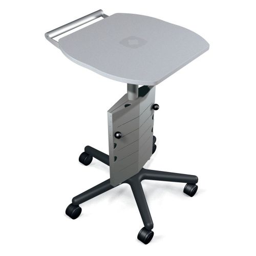 Anthro adjustable laptop poc cart portable medical station w/ monitor mount for sale