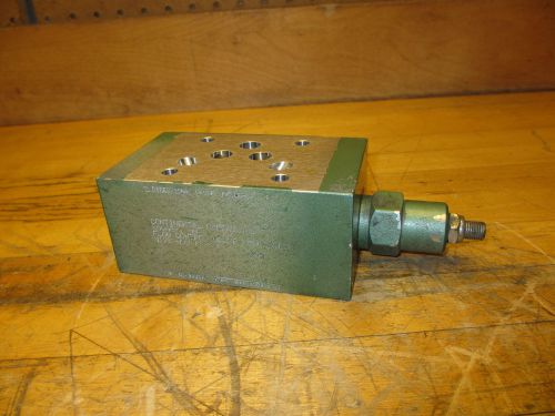 Continental hydraulics n12s-ndb-g-s-d hydraulic flow control valve w/ check for sale