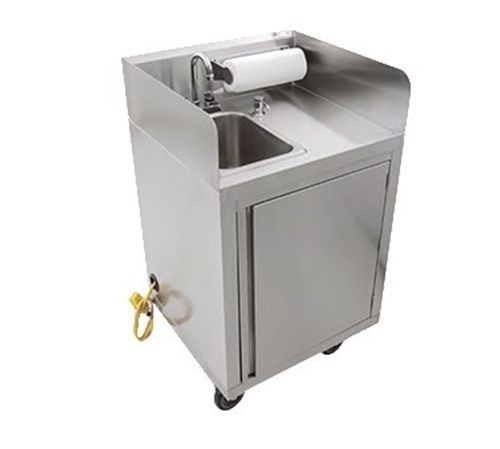 John boos mhs-2624 mobile hand sink - 26&#034; self contained 2-1/2 gallon water... for sale