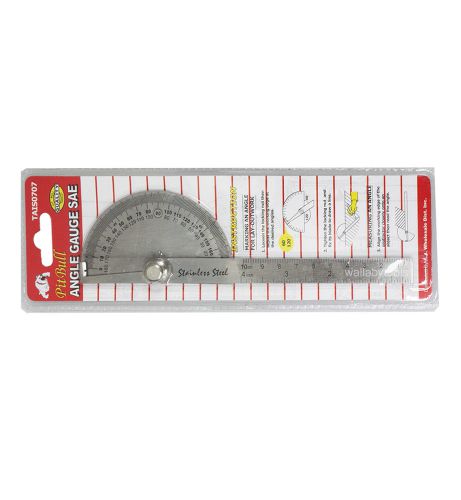 New Stainless Steel Rotary Protractor Angle Rule Gauge Machinist Tool SAE