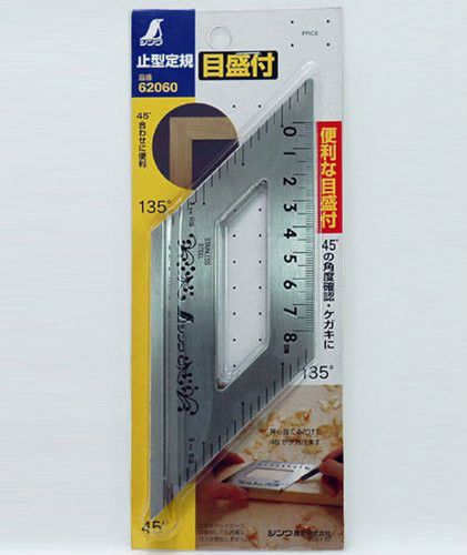 SHINWA Square Layout Miter Stainless Steel w/Metric Graduations 62060 Japan
