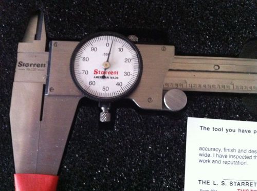 12 inch dial caliper starrett 120z-12 with certification letter in wood case for sale