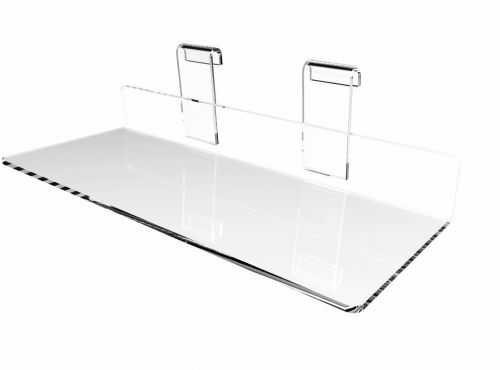Gridwall grid panel 4&#034;x10&#034; flat clear plexiglass acrylic shoe shelf 15567 for sale