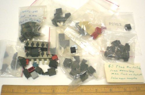 60 Mini Switches, New Assorted for DIP PC Board Mount, Preh, Made in Germany