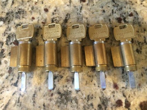 (5) New Brass Falcon 5 Pin Cylinders