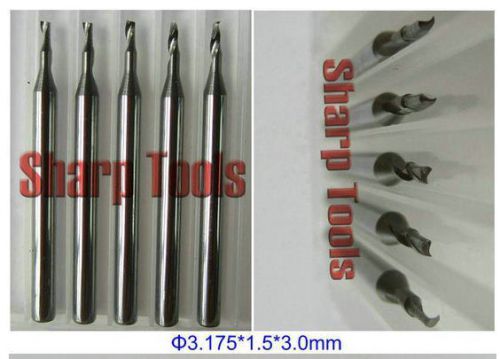 5pcs 3.175*1.5*3mm 1 flute aluminum cutter end mill cnc router bits cu pvc for sale