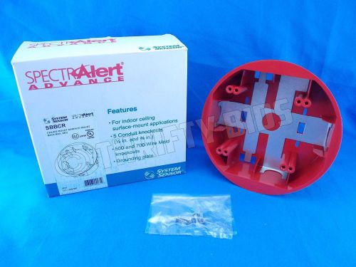 Spectralert advance sbbcr ceiling mount surface mount back box red 5031 spectra for sale