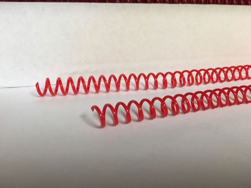 6mm Red 4:1 Pitch Spiral Binding Coil - 100pc Free Shipping