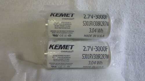 Kemet 2.7V 3000 Farad supercap capacitor new unused lot of 5