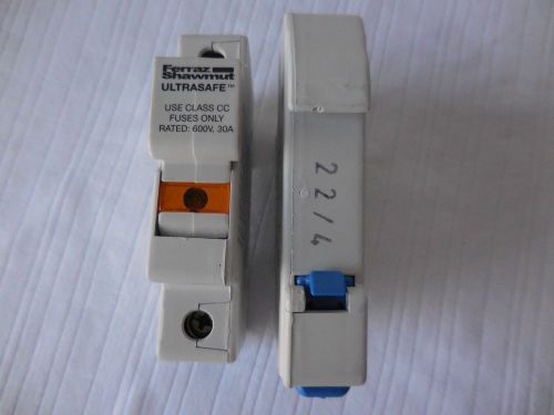 Ferraz shawmut ultrasafe fuse holder use class cc fuses only rated600v, 30auscc1 for sale