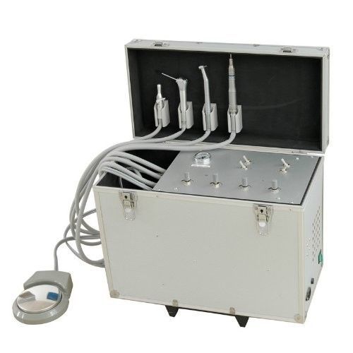 Portable dental turbine unit suction work air compressor 3 way syringe 4 hole for sale