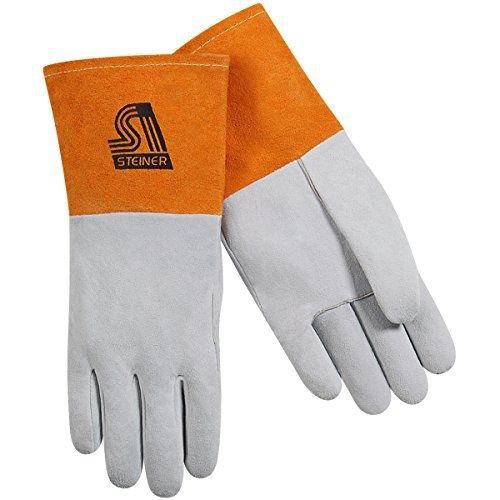 Steiner 0220S TIG Gloves, Split Deerskin Unlined 4-Inch Cuff, Small