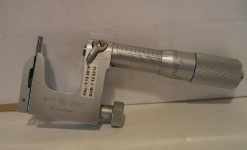 Mitutoyo 0 to 1 inch Anvil Micrometer Model 117-107 Resolution .0001&#034;