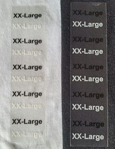 InStockLabels.com XX-Large New Modern Style Clear Clothing Size Stickers For