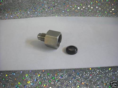Stainless steel adapter 3/8 fm flare w/gasket to 1/4 mf for sale