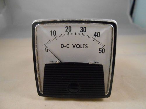 135-0138 DC VOLTS  0-50  METER  2 3/4&#034;  NEW OLD STOCK