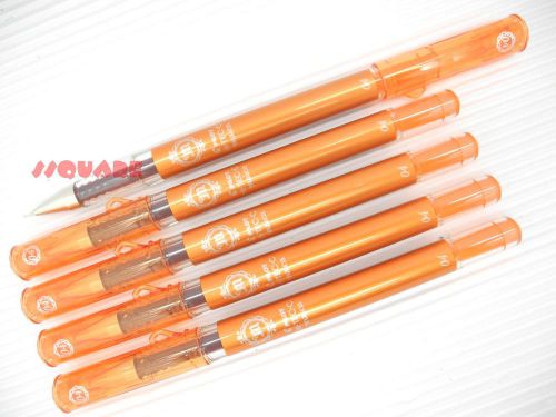 5 x Pilot Hi-Tec-C Maica 0.4mm Extra Fine Needle Tip Rollerball Gel Pen, Orange