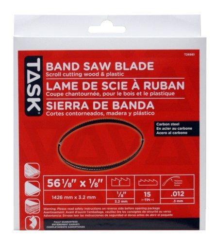 Task tools t26661 general purpose band saw blade, 56-1/8-inch by 1/8-inch for sale