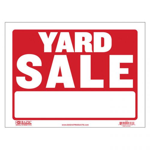 BAZIC 9&#034; X 12&#034; Yard Sale Sign  of-24