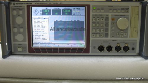 Upl06 rohde schwarz audio analyzer, w/opt b4, 6 month warranty! for sale