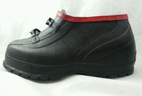 Servus MEN&#039;S SZ 8 Black Red Waterproof ALL SEASON overshoes over boots STEAMPUNK