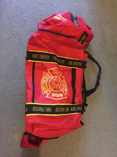 RED FIRE FIGHTER TURNOUT BUNKER GEAR BAG