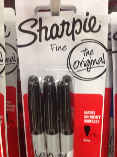 Sharpie Fine Black Marker 3 Pieces The Original Set For Kids and Adult Day Use