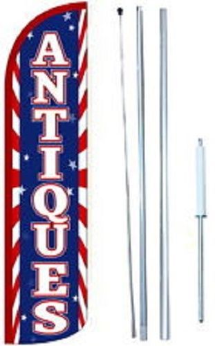 Antiques windless  swooper flag with complete hybrid pole set for sale