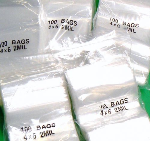 4x6 ZIPLOCK BAG PLASTIC 2MIL CLEAR BAGGIES  4” x 6” 700 ZIP LOCK BAGS