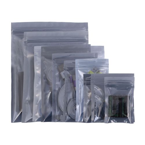 Flat 100PCS Anti-Static Translucent Zip Lock Bags 2.5x4.75in#BO