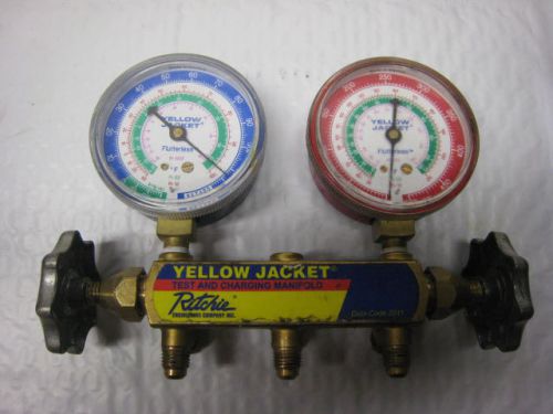 Yellow Jacket Flutterless R-12 R-22 R-502 Test and Charging Manifold