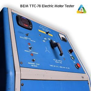 BEM TTC-78 Electric Motor Tester - an Electrical Apparatus Test Center